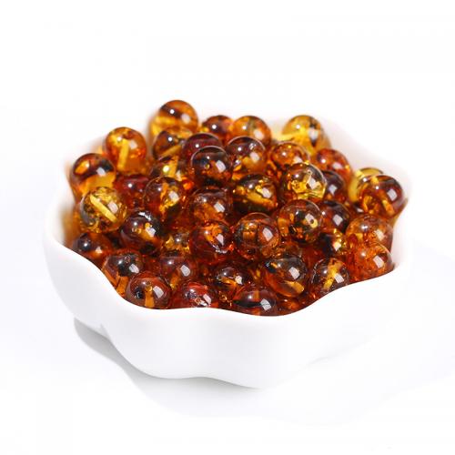 Natural Amber Beads, Round, DIY [