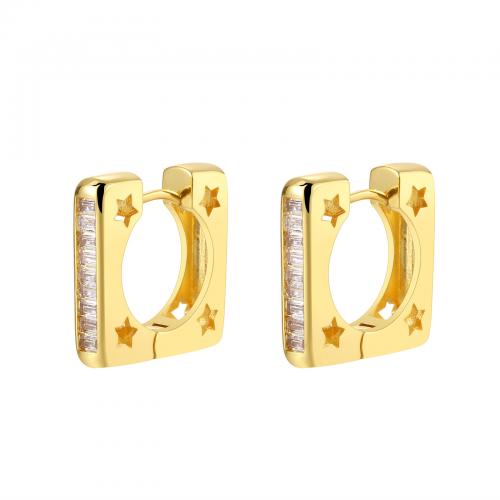 Cubic Zirconia Micro Pave Brass Earring, fashion jewelry & micro pave cubic zirconia & for woman 