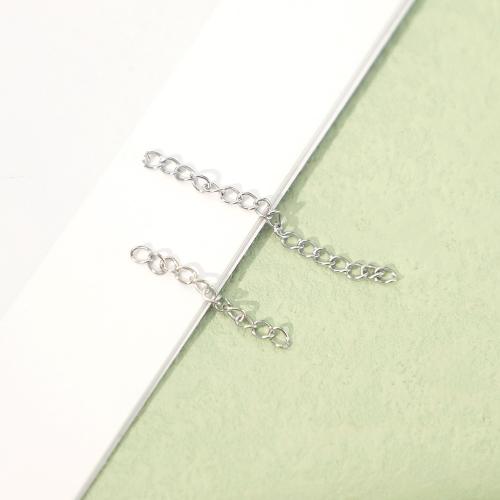 Stainless Steel Extender Chain, 304 Stainless Steel, polished, fashion jewelry & DIY, original color [