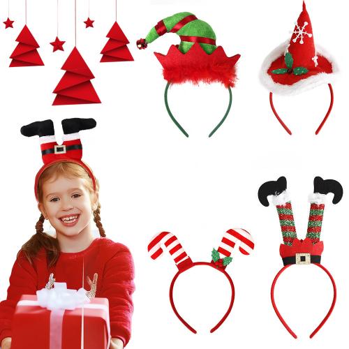 Рождественская повязка, Нетканые ткани, с пластик, Рождественский дизайн & для детей & разные стили для выбора, Много цветов для выбора, продается PC