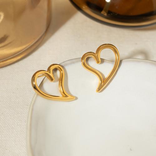 Fashion Stainless Steel Jewelry Sets, 304 Stainless Steel, Heart, plated, fashion jewelry golden 