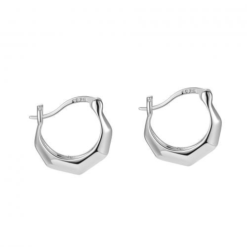 Sterling Silver Drop Earring, 925 Sterling Silver, plated, for woman [