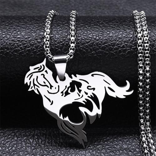 Stainless Steel Sweater Chain Necklace, 304 Stainless Steel, polished, fashion jewelry & Unisex, silver color Approx 50 cm [