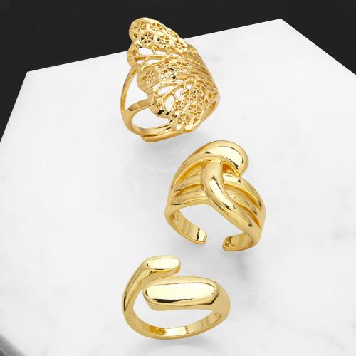 Brass Finger Ring, plated, fashion jewelry golden 