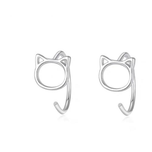 Sterling Silver Drop Earring, 925 Sterling Silver, plated, for woman, silver color 