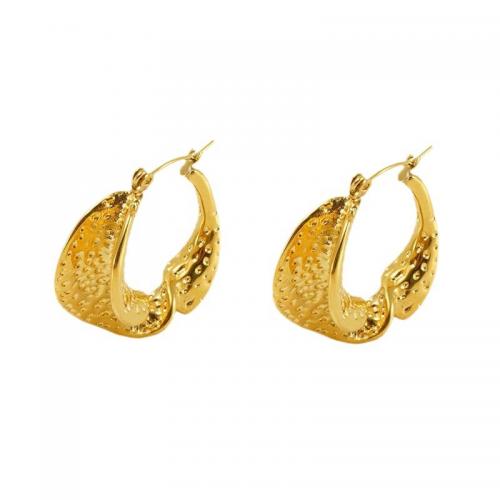 Edelstahl Baumeln Ohrring, 304 Edelstahl, 18K vergoldet, Modeschmuck & für Frau, goldfarben, 28x29mm, verkauft von Paar