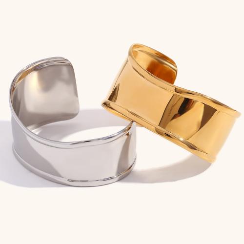 Stainless Steel Cuff Bangle, 316L Stainless Steel, Vacuum Ion Plating, fashion jewelry & for woman 