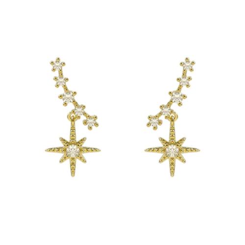 Zinc Alloy Drop Earring, plated, for woman & with rhinestone 