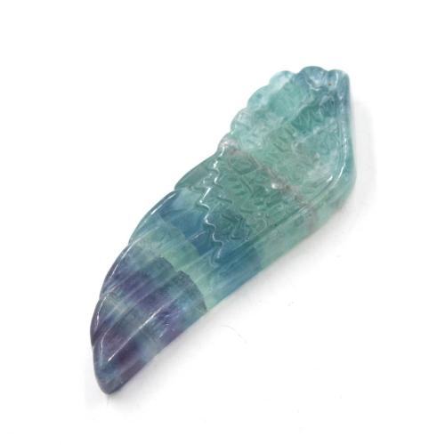 Gemstone Jewelry Pendant, Natural Stone, Wing Shape, Carved, DIY 