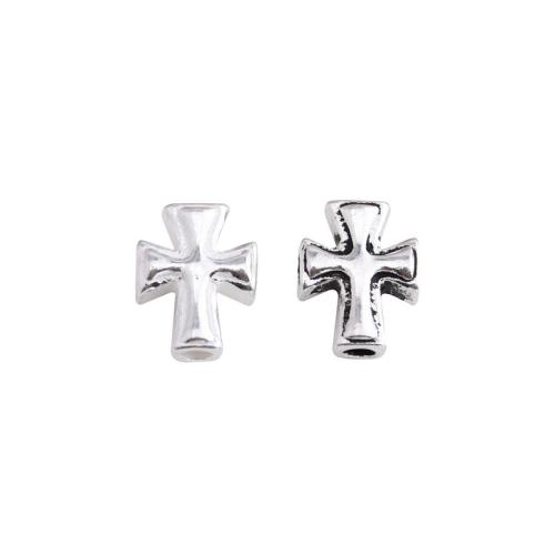 Sterling Silver Spacer Beads, 925 Sterling Silver, Cross, Antique finish, DIY 