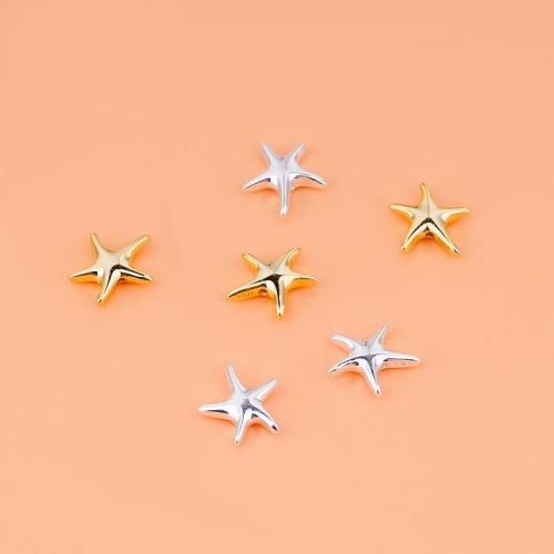 Sterling Silver Spacer Beads, 925 Sterling Silver, Star, plated, DIY 