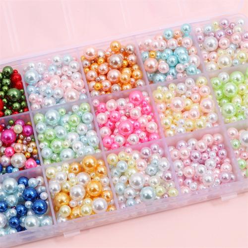 АБС-пластик перлы, шарики, ABS пластик жемчужина, DIY, Много цветов для выбора, Приблизительно 200ПК/сумка, продается сумка