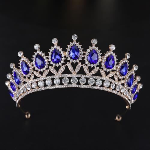 Bridal Tiaras, Zinc Alloy, with Crystal, fashion jewelry & for woman & with rhinestone diameter 140mm, height 75mm, arc length 280-300mm 