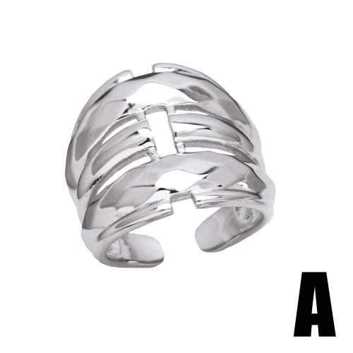 Brass Finger Ring, plated, fashion jewelry silver color 