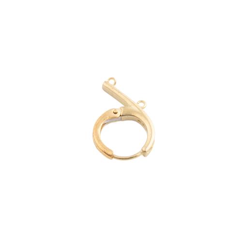 Composant anneau en laiton pour boucle d'oreille, Placage, DIY & pavé de micro zircon, doré Vendu par lot