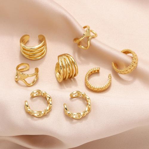 Brazalete pendiente, metal, chapado, Joyería & diferentes patrones para la opción, dorado, Vendido por Par