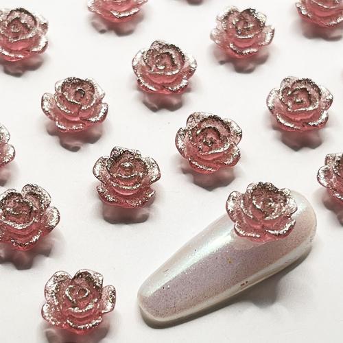 3D Nail Art Decoration, Resin, Flower, DIY & for woman 8mm 