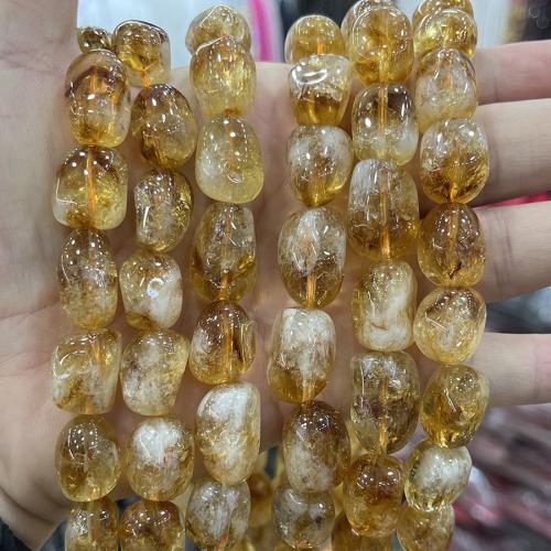 Natural Citrine Beads, Nuggets, fashion jewelry & DIY, yellow Approx 38 cm [