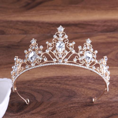 Bridal Tiaras, Zinc Alloy, with Crystal, plated, fashion jewelry & for woman & with rhinestone 