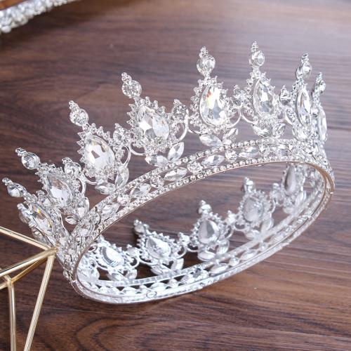 Bridal Tiaras, Zinc Alloy, with Crystal, fashion jewelry & for woman width 130mm, height 50mm 