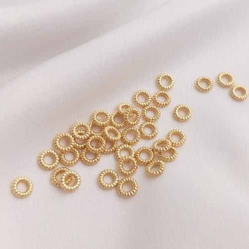 Связывания кольцо-латуни, Латунь, 14K позолоченный, отличается упаковка стиль для выбора & DIY, Золотой, 4.5mm, продается сумка