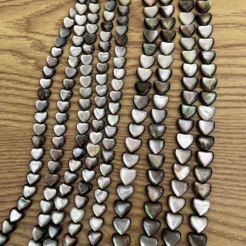 Black Shell Beads, Heart, fashion jewelry & DIY 