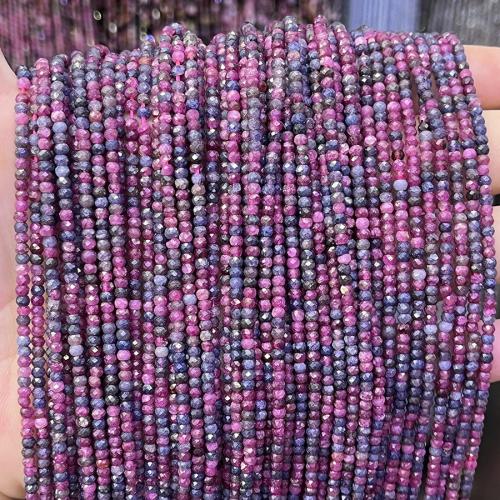 Single Gemstone Beads, Natural Stone, Abacus, fashion jewelry & DIY & faceted, mixed colors Approx 38 cm 