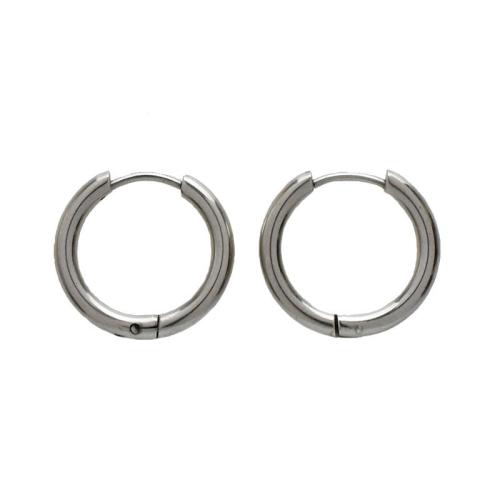 Stainless Steel Huggie Hoop Earring, 304 Stainless Steel, Donut, Vacuum Ion Plating, Unisex 