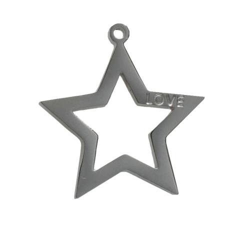 Stainless Steel Star Pendant, 304 Stainless Steel, polished, DIY, original color [