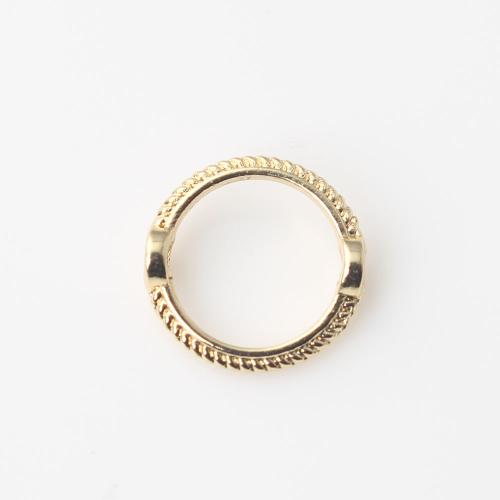Brass Connector, Round, gold color plated, DIY & 1/1 loop 