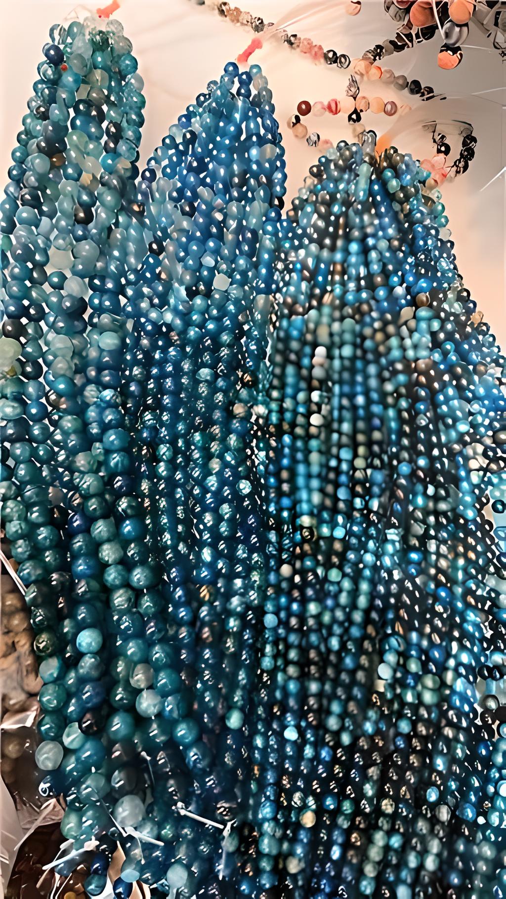 Perles agate veines de dragon naturelles, Rond, multiple tailles pour le choix, bleu, Trou:Environ 1-1.5mm, Longueur:Environ 15 pouce, Vendu par brin