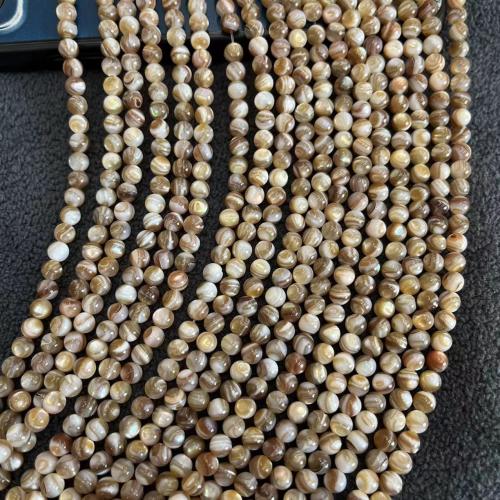Perles de coquille de mer, coquillage, Rond, bijoux de mode & DIY, couleurs mélangées, 5mm, Environ Vendu par brin