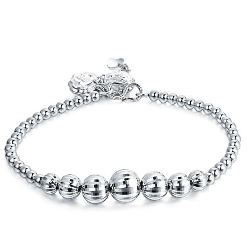 Sterling Silver Bracelets, 925 Sterling Silver, with 3cm extender chain, polished, fashion jewelry & for woman Approx 18 cm 