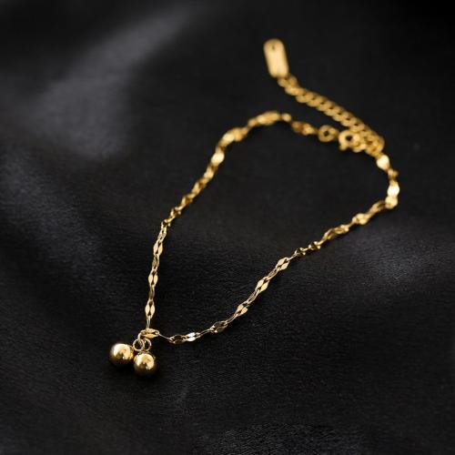 Stainless Steel Anklets Jewelry, 304 Stainless Steel, with 5cm extender chain, fashion jewelry & for woman, golden Approx 21 cm 