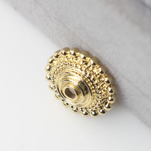 Brass Bead Cap, Round, gold color plated, DIY 