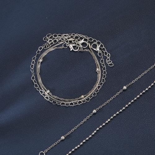 Bracelets En alliage de zinc, avec 5cm chaînes de rallonge, Placage, 5 pièces & bijoux de mode & pour femme, plus de couleurs à choisir Environ 17.5 cm, Vendu par fixé