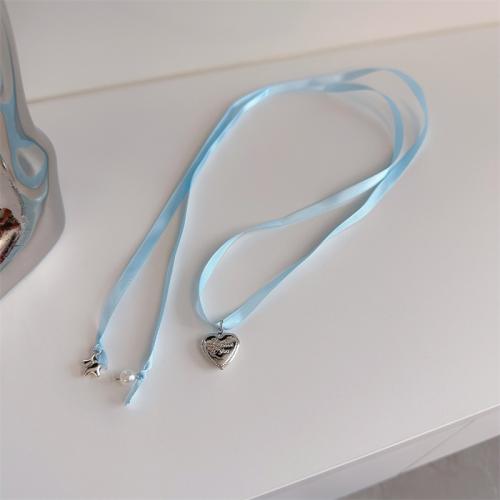 Fashion Choker Necklace, Cloth, with Zinc Alloy, handmade, fashion jewelry & for woman Approx 120 cm 