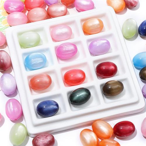 Perles de résine imitation de pierres précieuses, ovale, DIY, plus de couleurs à choisir Vendu par sac