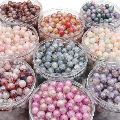 Perles en verre craquelé, Rond, DIY, plus de couleurs à choisir, 10mm Vendu par sac