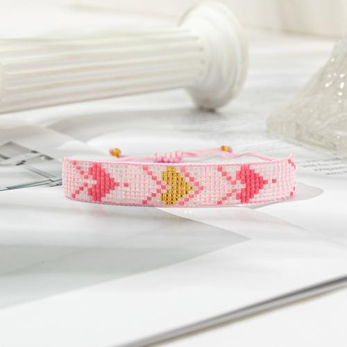 Bracelets Bijoux en verre, avec cordon de polyester, fait à la main, styles différents pour le choix & pour femme, plus de couleurs à choisir, Vendu par PC