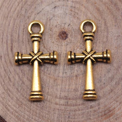 Zinc Alloy Cross Pendants, antique gold color plated, vintage & fashion jewelry & DIY 