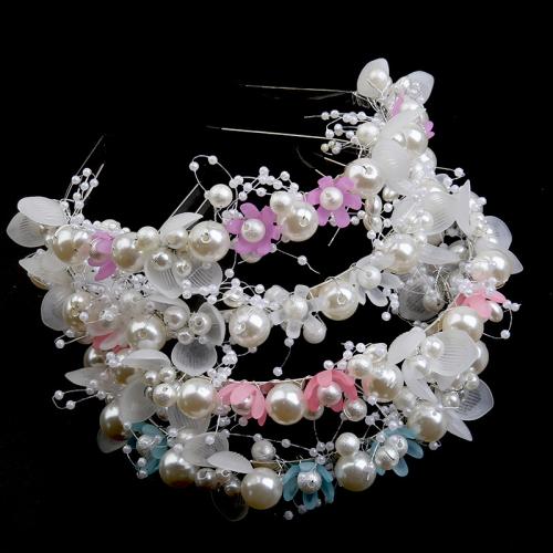 Hair Bands, Zinc Alloy, with Resin & Plastic Pearl, handmade, for woman 