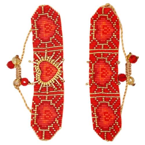Bracelets Bijoux en verre, avec cordon de polyester, fait à la main, pour femme, plus de couleurs à choisir Environ 14 cm, Vendu par PC