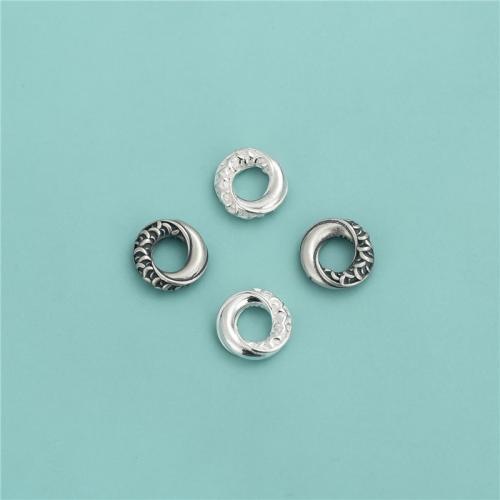 Связывание стерлингового серебра кольцо, Серебро 925 пробы, DIY, Много цветов для выбора, 12mm, отверстие:Приблизительно 5.6mm, продается PC