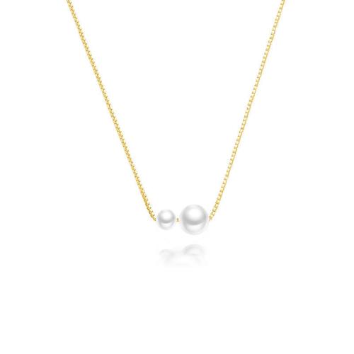 Collier de perles en plastique, perle de plastique, avec chaîne en laiton, bijoux de mode & pour femme, plus de couleurs à choisir Environ 45 cm, Vendu par PC