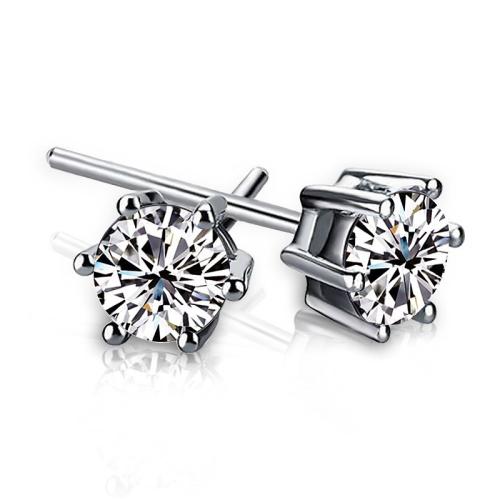 Sterling Silver Cubic Zirconia Earring, 925 Sterling Silver, fashion jewelry  & micro pave cubic zirconia & for woman 