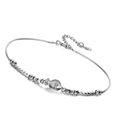 Sterling Silver Bracelets, 925 Sterling Silver, fashion jewelry & for woman Approx 19.5 cm 