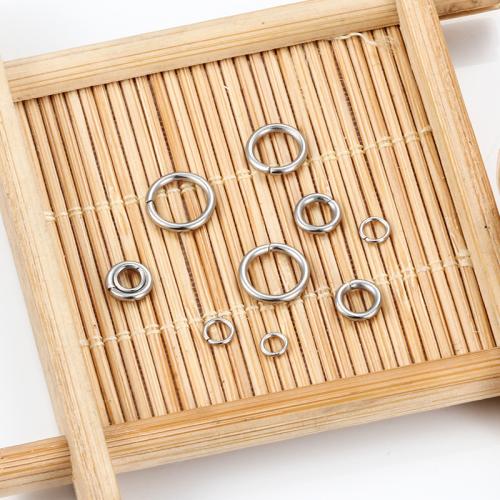 Machine Cut Stainless Steel Closed Jump Ring, 304 Stainless Steel, Donut, DIY Approx [