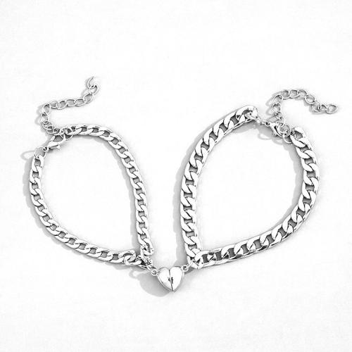 Couple Bracelet, 304 Stainless Steel, 2 pieces & Unisex, original color 