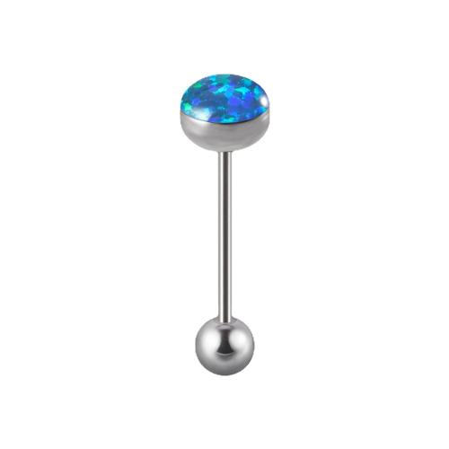Stainless Steel Tongue Ring, Titanium Steel, with Opal, Unisex & enamel 